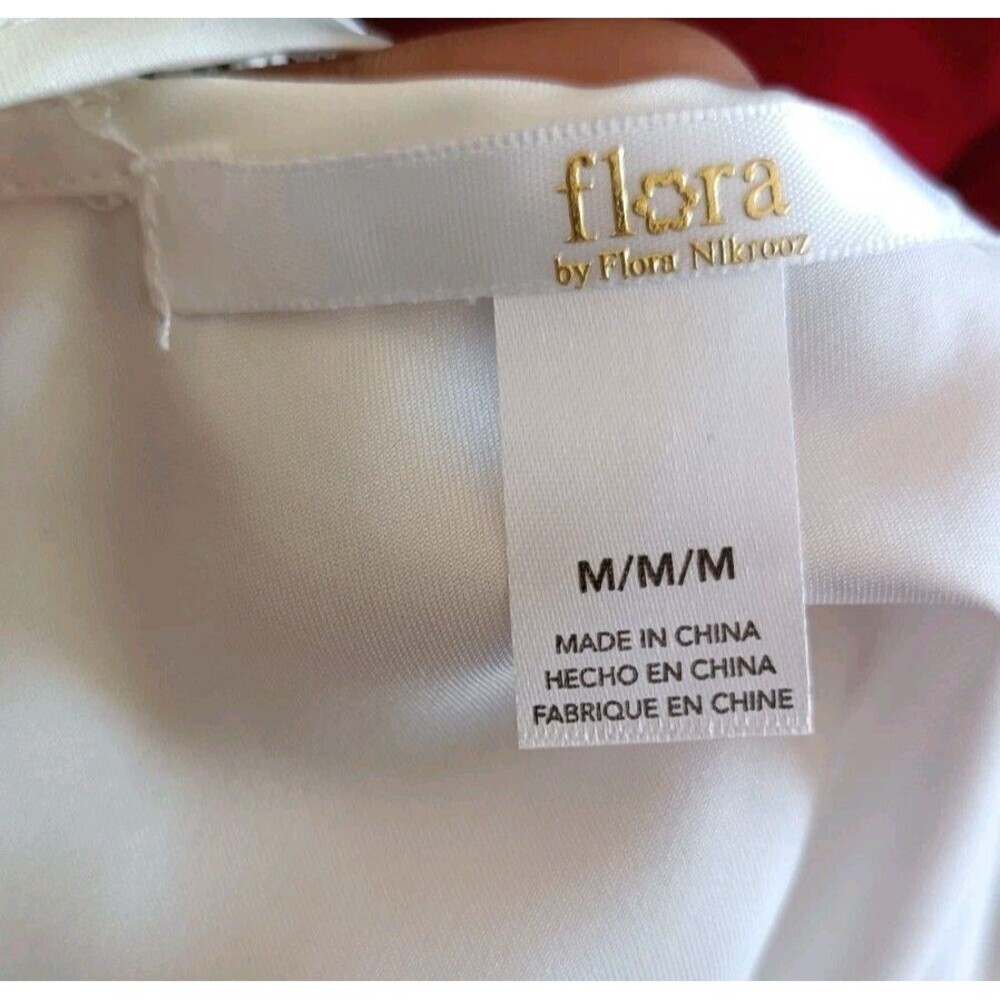Flora Nikrooz Satin Chemise Lace Nightgown Medium Ivory - Picture 3 of 6